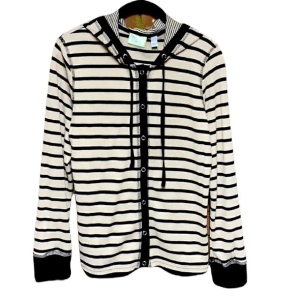 OnqueβSportΒ ButtonβFrontβHoodieβTan/BKβsizeβSmall